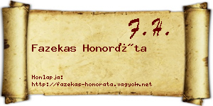 Fazekas Honoráta névjegykártya